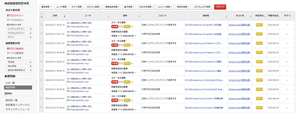 SIDdm評価一覧画面