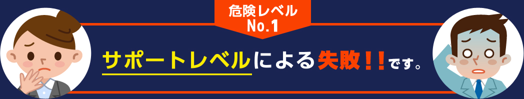 サポートレベルによる失敗